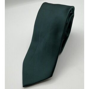 Egara Tie Mens One Size Green Solid Polyester Extra Long Classic Dress Necktie